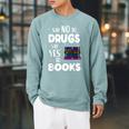 Say No To Say Yes To Books Shirt Red Ribbon Week Raglan Sleeve Sweatshirt Cardinal Say No To Say Yes To Books Shirt Red Ribbon Week Raglan Sleeve Sweatshirt Cardinal