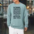 School Librarian Only Vintage Library Book Lover Raglan Sleeve Sweatshirt Cardinal School Librarian Only Vintage Library Book Lover Raglan Sleeve Sweatshirt Cardinal