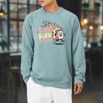Slow Burns Survivor Book Lover Raglan Sleeve Sweatshirt Cardinal
