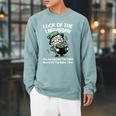 St Patricks Librarian Book Lover Library Worker School Raglan Sleeve Sweatshirt Cardinal