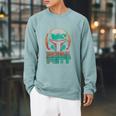 Star Wars The Book Of Boba Fett Vintage Helmet Logo V-2 Raglan Sleeve Sweatshirt Cardinal