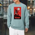 Star Wars The Book Of Boba Fett Vintage Poster Raglan Sleeve Sweatshirt Cardinal