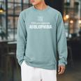 TBR Pile Against Abibliophobia Bookworm Books Raglan Sleeve Sweatshirt Cardinal