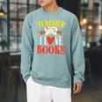 Teacher Survival Kit Items i Love Books Teaching For Men Women Raglan Sleeve Sweatshirt Cardinal