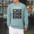 Thriller Reader Things I Do In My Spare Time Book Lover Raglan Sleeve Sweatshirt Cardinal