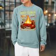 Vintage Smut Goblin Dark Romance Bookish Book Lovers Raglan Sleeve Sweatshirt Cardinal