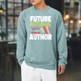 Writing Book Novel Writer & Published Author Future Raglan Sleeve Sweatshirt Cardinal