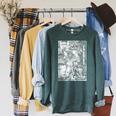 Apocalypse St John Devours The Book 1498 DüRer Angels Raglan Sleeve Sweatshirt Heather Blue Lagoon