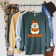 Booooks Ghost Boo Read Books Library Teacher Halloween Cute For Men Women Kids Raglan Sleeve Sweatshirt Heather Blue Lagoon
