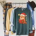 Cute Christmas Book Otter Reading Snowy Holiday Story Raglan Sleeve Sweatshirt Heather Blue Lagoon Cute Christmas Book Otter Reading Snowy Holiday Story Raglan Sleeve Sweatshirt Heather Blue Lagoon