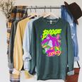 Disney The Jungle Book Baloo Jungle Boogie Poster Raglan Sleeve Sweatshirt Heather Blue Lagoon