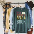 It's A Good Day To Read A Book Vintage Raglan Sleeve Sweatshirt Heather Blue Lagoon It's A Good Day To Read A Book Vintage Raglan Sleeve Sweatshirt Heather Blue Lagoon