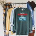 It's Not Hoarding If Its Comic Books Collector Raglan Sleeve Sweatshirt Heather Blue Lagoon