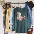 Marie Antoinette Reading A Book Raglan Sleeve Sweatshirt Heather Blue Lagoon