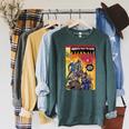Marvel Eternals Group Shot Comic Book Cover Raglan Sleeve Sweatshirt Heather Blue Lagoon