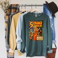 Sci Fi Pin Up Girl Science Fiction Vintage Horror Comic Book Raglan Sleeve Sweatshirt Heather Blue Lagoon Sci Fi Pin Up Girl Science Fiction Vintage Horror Comic Book Raglan Sleeve Sweatshirt Heather Blue Lagoon
