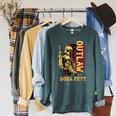 Star Wars The Book Of Boba Fett Outlaw Color Pop Raglan Sleeve Sweatshirt Heather Blue Lagoon