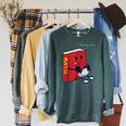 Trendy Graphic Math Book Gamer Homework Break Raglan Sleeve Sweatshirt Heather Blue Lagoon