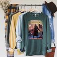 Zombie Halloween Horror Vintage Comic Book Retro Scary Raglan Sleeve Sweatshirt Heather Blue Lagoon