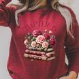 15th Birthday Chapter 15 For Girls Book Lover Bookish Reader Raglan Sleeve Sweatshirt Heather Dust