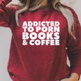 Addicted To Porn Books & Coffee Raglan Sleeve Sweatshirt Heather Dust