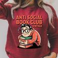Anti Social Book Club Vintage Retro Reader Art Raglan Sleeve Sweatshirt Heather Dust Anti Social Book Club Vintage Retro Reader Art Raglan Sleeve Sweatshirt Heather Dust