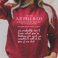 Aziraphale's Bookshop AZ Fell And Co Literary Antiquarian Raglan Sleeve Sweatshirt Heather Dust Aziraphale's Bookshop AZ Fell And Co Literary Antiquarian Raglan Sleeve Sweatshirt Heather Dust