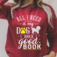 Bichon Frise Dog Saying Drawing Books Reading Raglan Sleeve Sweatshirt Heather Dust