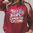 This Is My Book Character Costume Fun Pigeon Reading Lovers Raglan Sleeve Sweatshirt Heather Dust