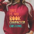 This Is My Book Character Costume Retro Halloween Raglan Sleeve Sweatshirt Heather Dust