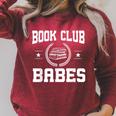 Book Club Babes Raglan Sleeve Sweatshirt Heather Dust