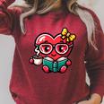 Book Coffee Valentines Cute Heart Lover Women Girl Raglan Sleeve Sweatshirt Heather Dust