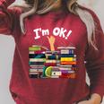 Book Lovers Bookworm Book Nerd I'm Ok Raglan Sleeve Sweatshirt Heather Dust Book Lovers Bookworm Book Nerd I'm Ok Raglan Sleeve Sweatshirt Heather Dust