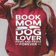 Book Mom Dog Lover Paws And Pages Forever Premium Tri-Blend Raglan Sleeve Sweatshirt Heather Dust