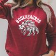 Book T-Rex Dino Bookworm Reading Book Dinosaur Raglan Sleeve Sweatshirt Heather Dust Book T-Rex Dino Bookworm Reading Book Dinosaur Raglan Sleeve Sweatshirt Heather Dust