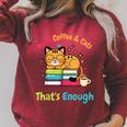 Books Coffee And Cats Thats Enough Cat Lover Raglan Sleeve Sweatshirt Heather Dust