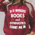 Books And Gymnastics Cute Girl's Premium Raglan Sleeve Sweatshirt Heather Dust