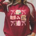Books And Pink Bows Booktok Coquette Preppy Raglan Sleeve Sweatshirt Heather Dust Books And Pink Bows Booktok Coquette Preppy Raglan Sleeve Sweatshirt Heather Dust