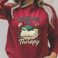 Books Are My Therapy Cozy Book Lover Reading & Coffee Raglan Sleeve Sweatshirt Heather Dust Books Are My Therapy Cozy Book Lover Reading & Coffee Raglan Sleeve Sweatshirt Heather Dust