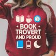 Booktrovert Introvert Reader Library Card Coffee Books Raglan Sleeve Sweatshirt Heather Dust