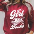 Bookworm Book Reading Just A Girl Who Loves To Read Books Raglan Sleeve Sweatshirt Heather Dust