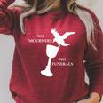 Bookworm No Mourning No Funerals Crows For Raglan Sleeve Sweatshirt Heather Dust