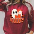 BOOOOKS Halloween Author Reading Of History Books Raglan Sleeve Sweatshirt Heather Dust