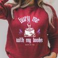Bury Me With My Books Bookish Literary Booktok Raglan Sleeve Sweatshirt Heather Dust