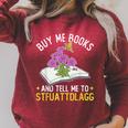 Buy Me Books And Tell Me To STFUATTDLAGG Book Lover Reader Raglan Sleeve Sweatshirt Heather Dust