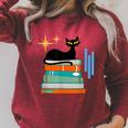 Cat And Books Retro Midcentury Mid Century Aesthetic Raglan Sleeve Sweatshirt Heather Dust Cat And Books Retro Midcentury Mid Century Aesthetic Raglan Sleeve Sweatshirt Heather Dust