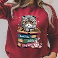 Cat Read Books Be Kind Stay Weird Library Book Lover Raglan Sleeve Sweatshirt Heather Dust