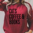 Cats Coffee And Books Raglan Sleeve Sweatshirt Heather Dust Cats Coffee And Books Raglan Sleeve Sweatshirt Heather Dust