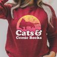 Cats And Comic Books Or Women's Cat And Comic Book Raglan Sleeve Sweatshirt Heather Dust Cats And Comic Books Or Women's Cat And Comic Book Raglan Sleeve Sweatshirt Heather Dust