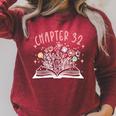 Chapter 32nd Birthday Bookworm 32 Years Old For Book Loves Raglan Sleeve Sweatshirt Heather Dust